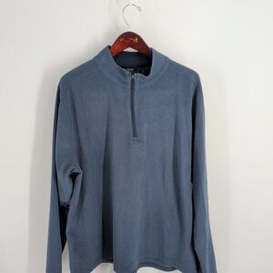 Mondetta Outdoor Project Long Sleeve Fleece Quarter Zip Sweatshirt Blue Size 2XL